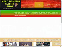 Tablet Screenshot of headhunterssmokeshop.com